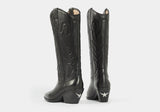 New Western Black Leather