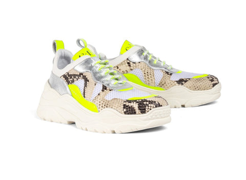 Sneaker pyton fluor